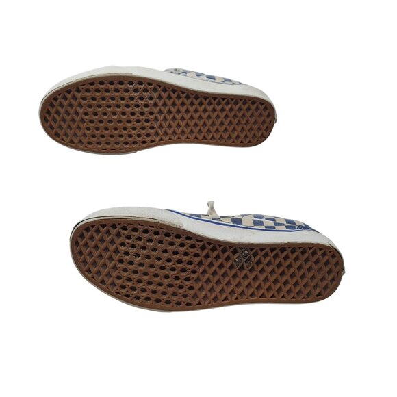 Vans Blue White Suede Checkered Old Skool Sneakers Sz 9.5‎ Mens 11 Womens Skater - Picture 12 of 13